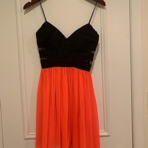 Macy’s pink and black cutout dress size 5 / 6